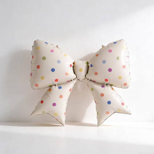 하트은박 리본풍선(도트)