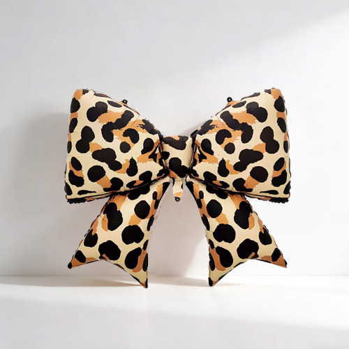 하트은박 리본풍선(레오파드)