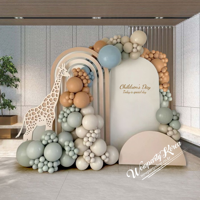 어린이날 기린 풍선포토존 장식