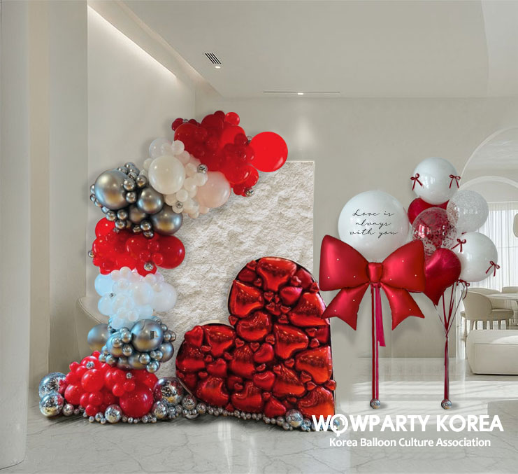 화이트리에 발렌타인데이 풍선장식