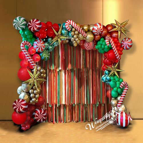 크리스마스 사각프레임 아치(테슬)