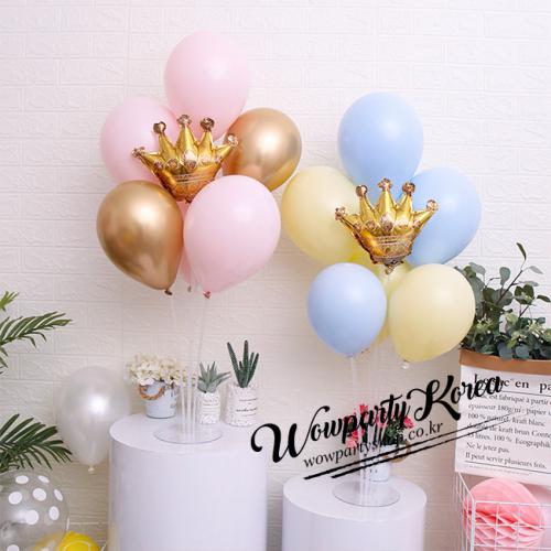 마카롱 골드왕관 풍선꽂이 (2세트) 