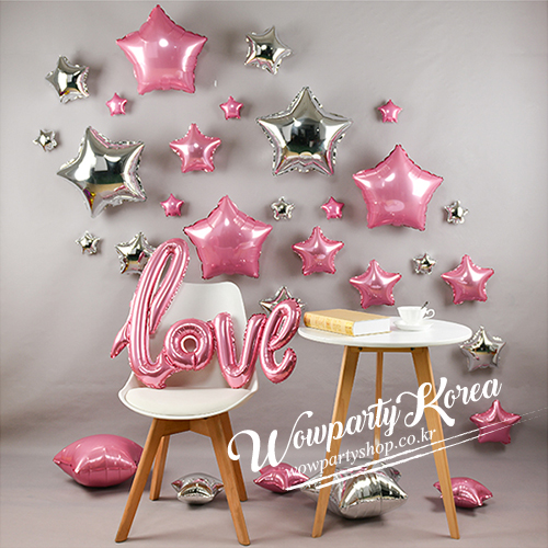 이니셜 러브 별 세트(핑크)