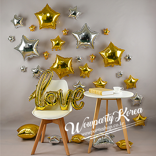 이니셜 러브 별 세트(골드)