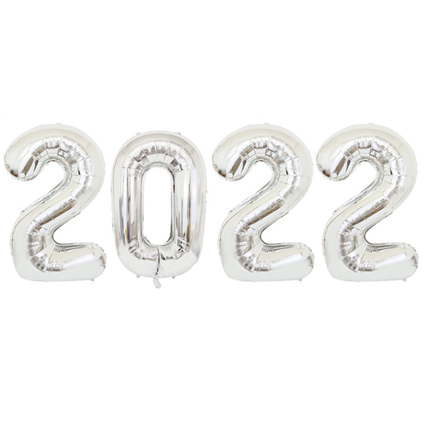 2022 은박풍선 세트(실버)(40cm)