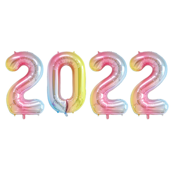 2022 은박풍선 세트(유채색 컬러풀)(40cm)